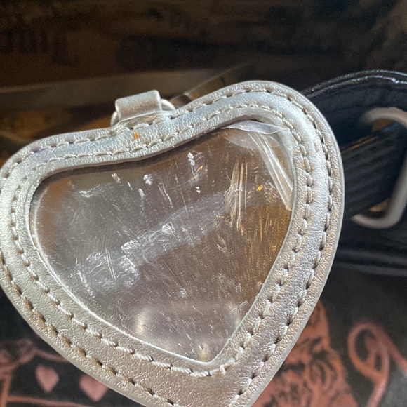 SOLD on FB. Juicy Couture Bag Scottie Y2K Grey And Pink Pewter Charm - Picture 13 of 14